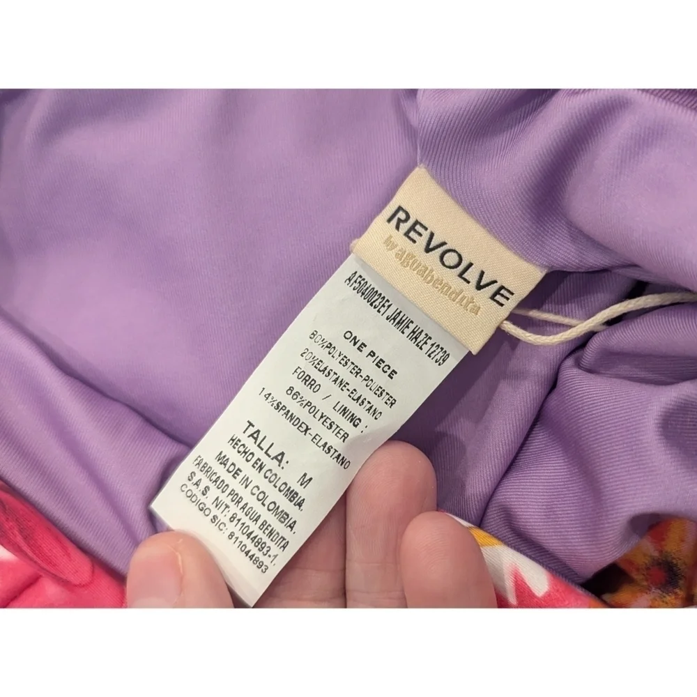 NWT Agua Bendita X Revolve Jamie One Piece In Hazel Fuschia Medium